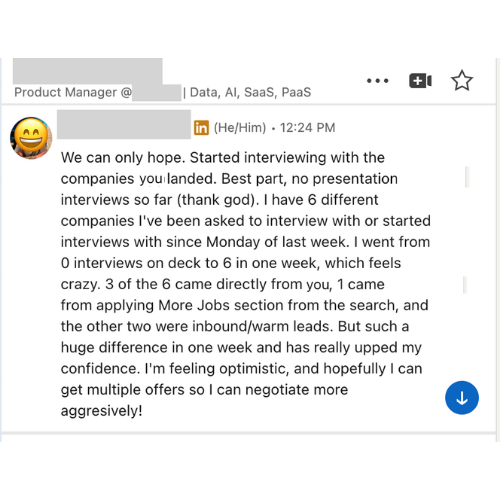 Client message — offer, raise, or inbox update