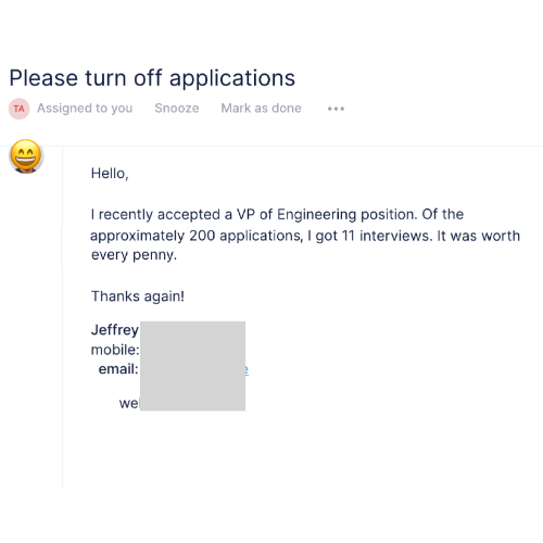 Client message — offer, raise, or inbox update