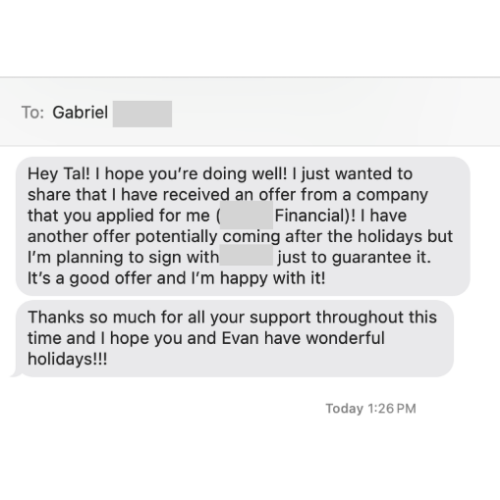 Client message — offer, raise, or inbox update