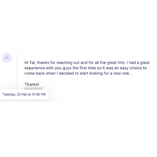 Client message — offer, raise, or inbox update