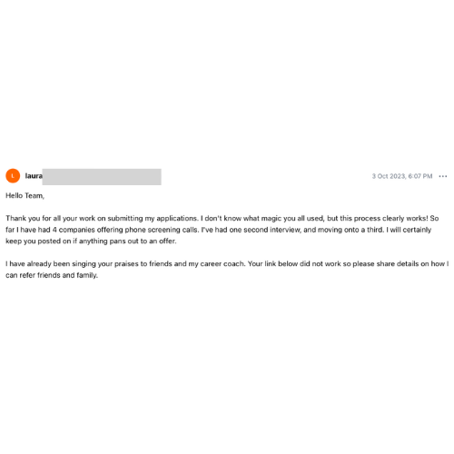 Client message — offer, raise, or inbox update