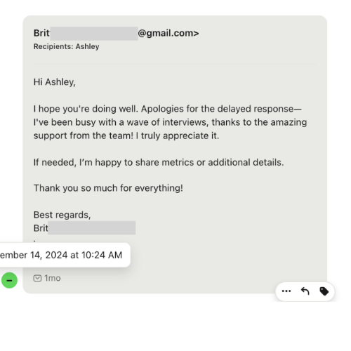 Client message — offer, raise, or inbox update
