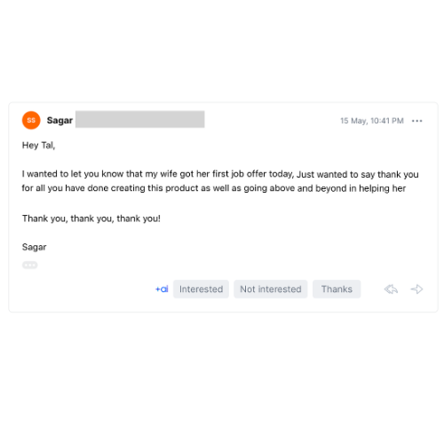 Client message — offer, raise, or inbox update