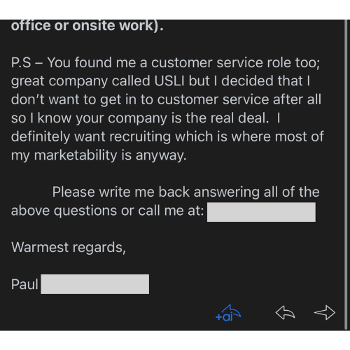Client message — offer, raise, or inbox update