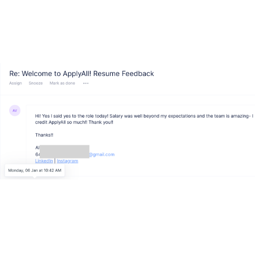 Client message — offer, raise, or inbox update