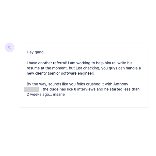 Client message — offer, raise, or inbox update