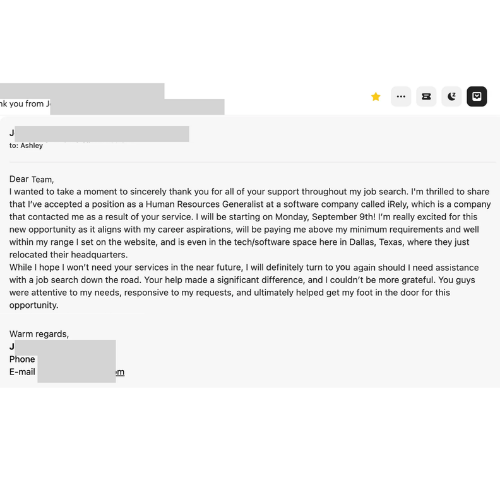 Client message — offer, raise, or inbox update